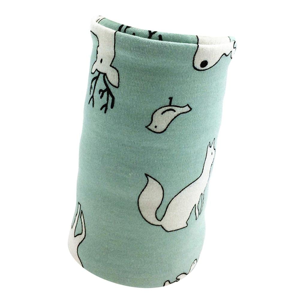 USB Baby's Feeding Bottle Warmer Bag Heating Pouch Milk Heater Sleeve Fox and Deer with Green Background