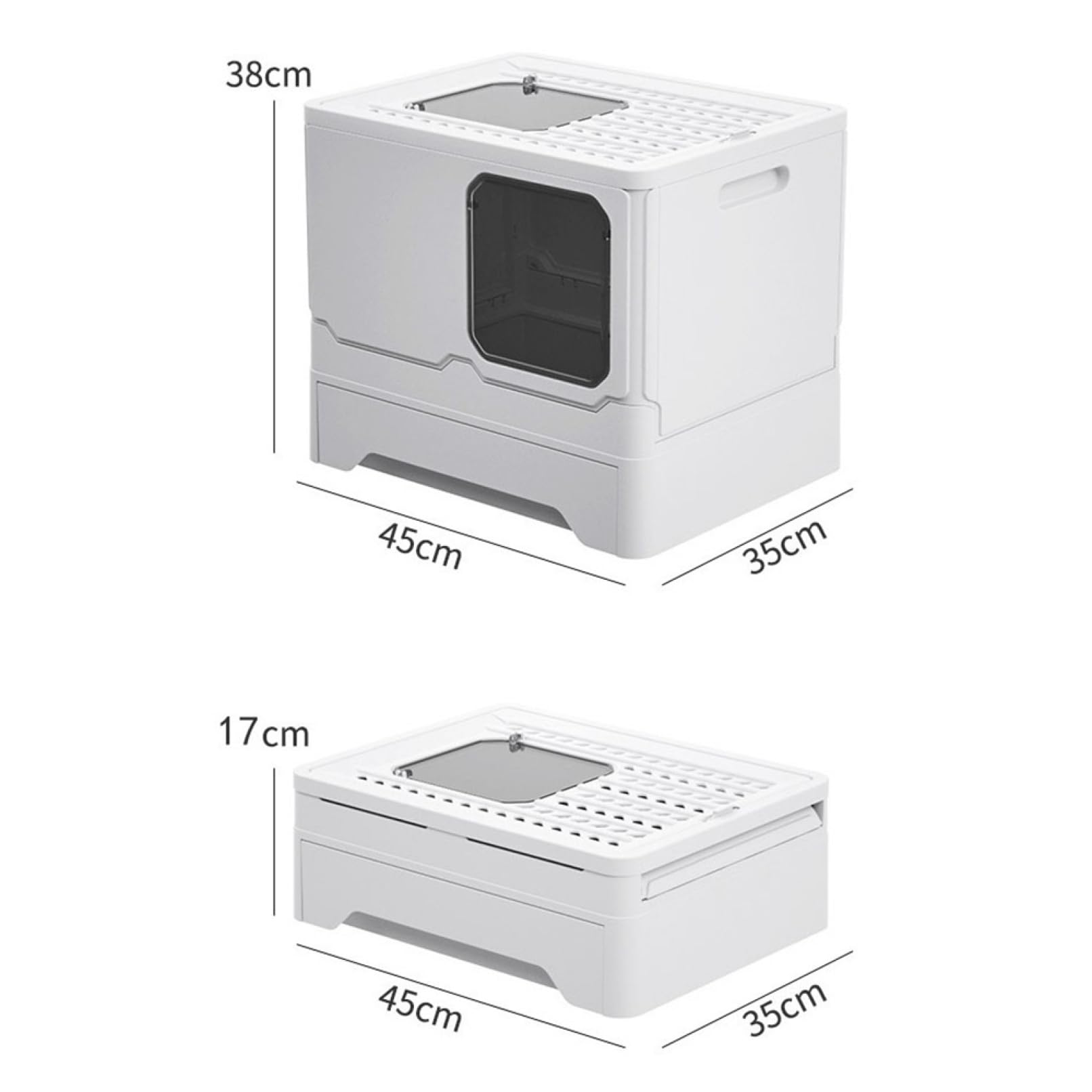Amazon | 猫トイレ ドーム型 猫用トイレ本体 大型 システムトイレ用 全