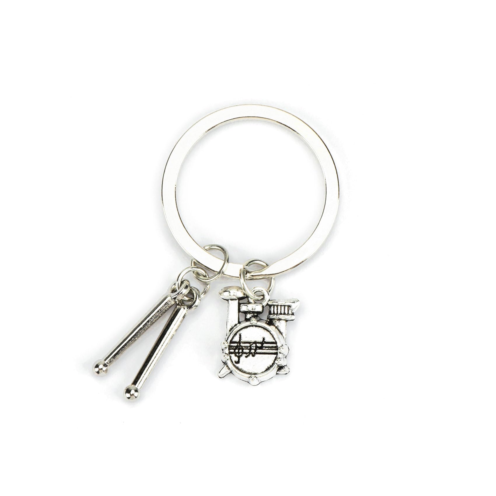 Musikinstrument Schlüsselanhänger aus Metall, Musik Anhänger Glücksbringer, Schlagzeug Keychain, Geschenk Dekoration für Spieler