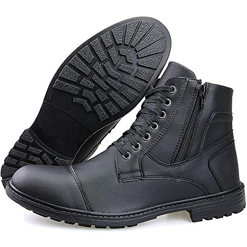 Bota Casual Neway Ziper Masculina Preta + Relógio Sport + Carteira Tamanho:43;Cor:Preto;Gênero:Mascu