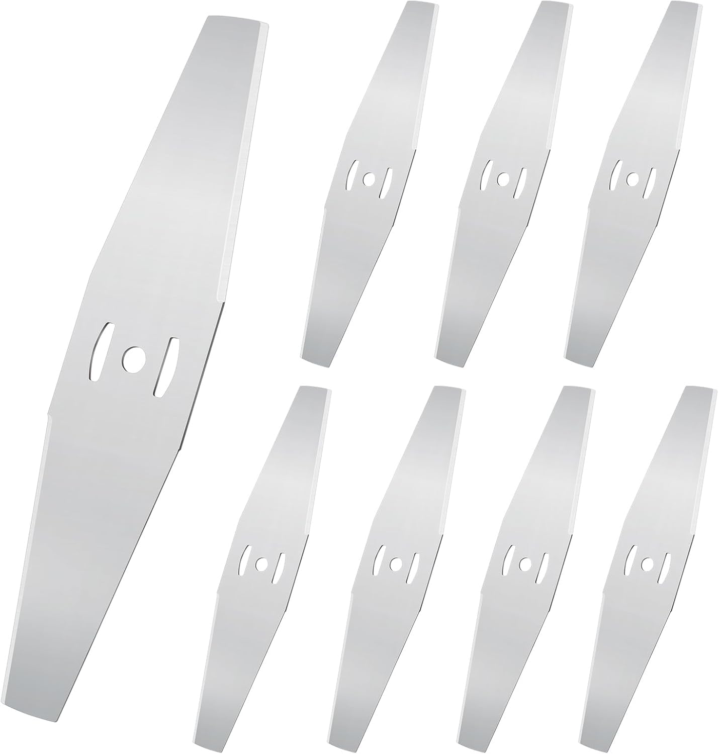 Niltracy 8 Pcs Mower Blades Metal Lawnmower Blades Grass Trimmer Replacement Blades Lawn Mower Saw Blade
