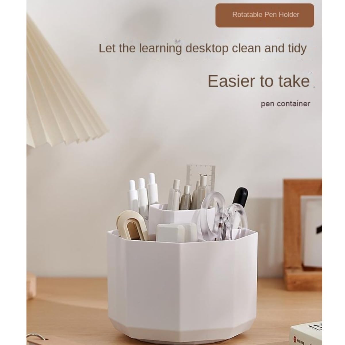 Stifteköcher Stifte Halter Multifunktionaler Stifthalter mit 5 Fächern, um 360° drehbar, Schreibtisch-Organizer, Büro-Aufbewahrung Schreibtisch-Organizer