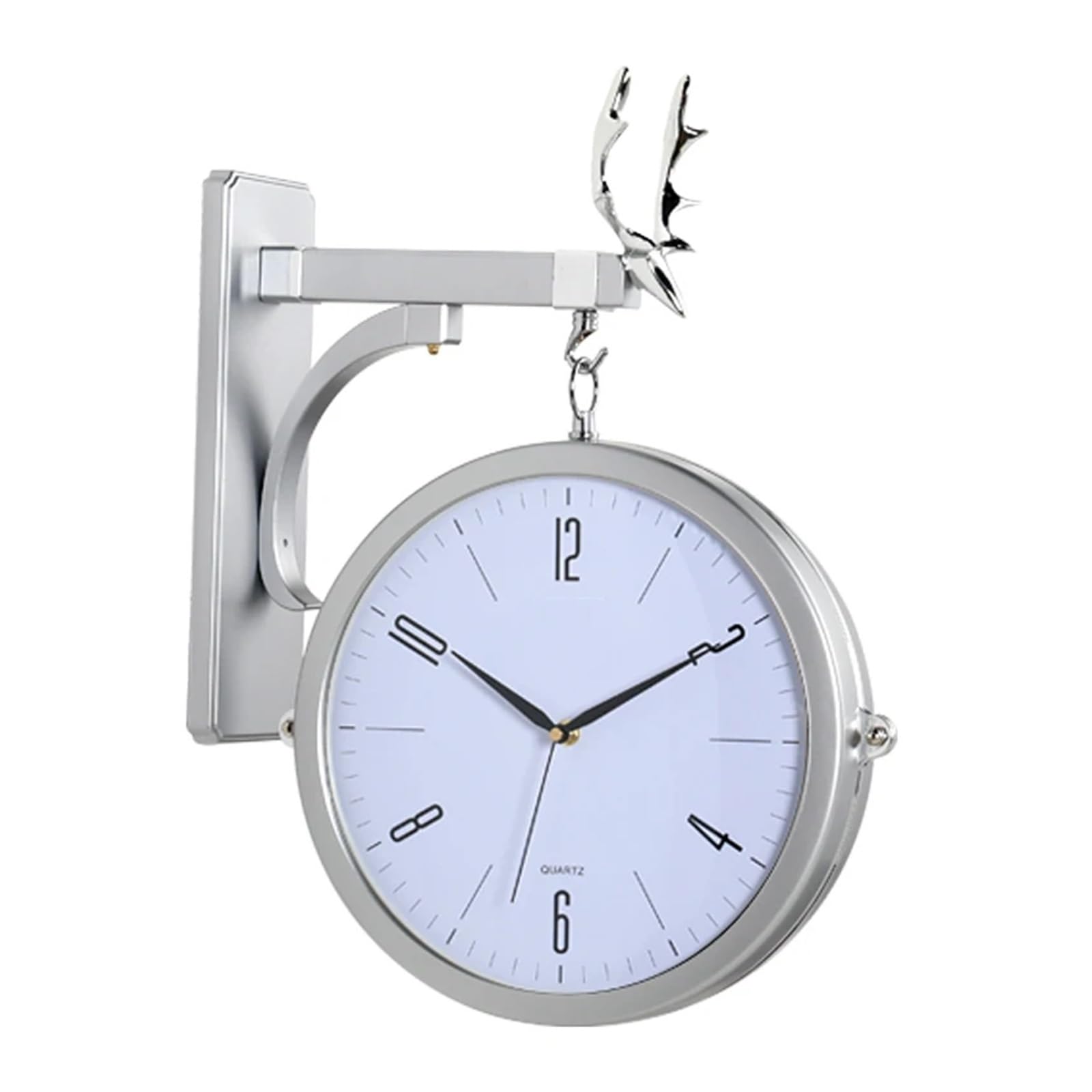 Orologio Da Parete Moderno Di Lusso Orologi Bifacciali In Oro For La Casa Deocr Soggiorno Creativo Al Quarzo Regalo Preciso E Silenzioso(Style 2)