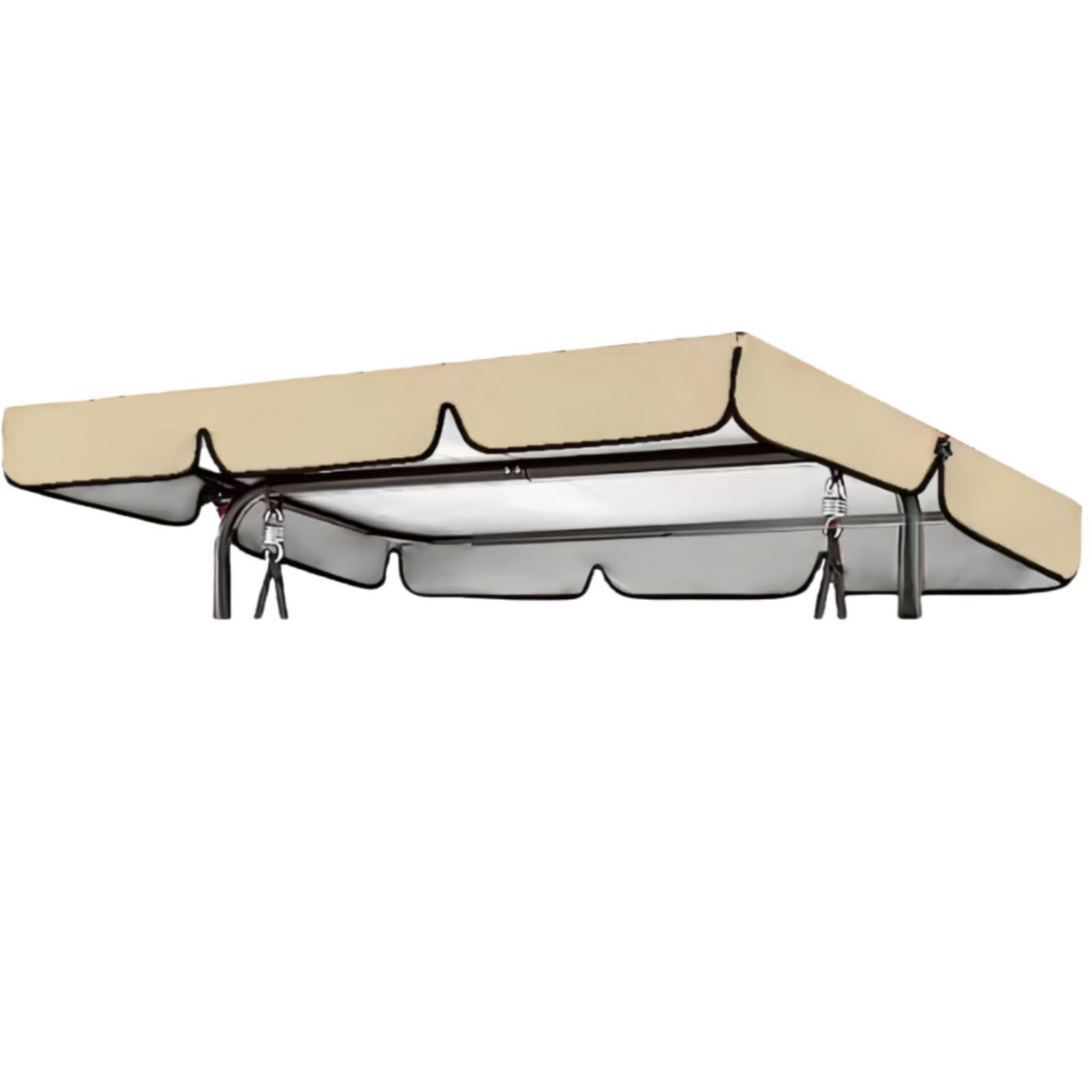 Tettuccio per Dondolo Tetto di Ricambio per Dondolo da Giardino, Tettino Parasole Universale 190 * 132 * 15cm (beige)