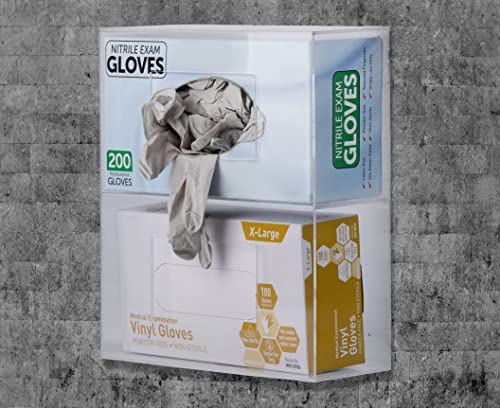 Inevibe Glove Box Holder Dispenser - Side Loaded Clear Acrylic - View #12