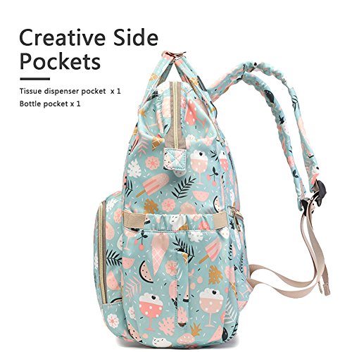 HaloVa Diaper Bag, Large Mommy Daddy Baby Travel Backpack - Thumbnail 6