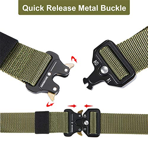 KingMoore Men's Tactical Belt Heavy Duty bing Belt Adjustable