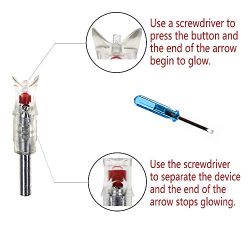 JY Lighted Nocks Led Crossbow Nocks Automatic Led Lighted Nock for Hunting-3Pcs(.30")