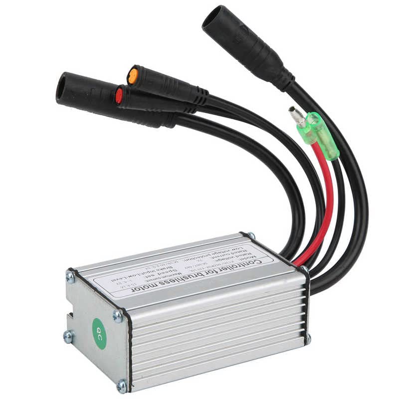 Regulador Patinete Electrico Controlador de Bicicleta eléctrica 6 Tubos 36/48V Impermeable Corriente Continua Controlador del Motor con línea de lámpara for Bicicleta eléctrica Controlador del Motor