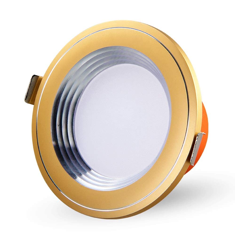 Panneau de Plafond Led 3W 5W 7W encastré Rond avec spot 80 CRI