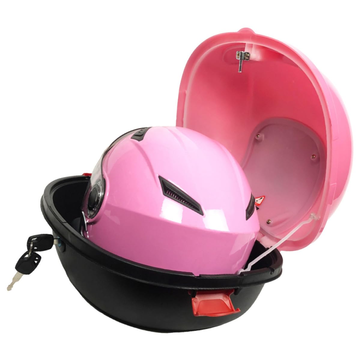 TOYANDONA Baúl Superior para Motocicleta de Material PP con Soporte para Maletero, Resistente al Desgaste y Amplio Espacio, Caja Trasera para Equipaje de Moto en Rosa, para Mujeres en