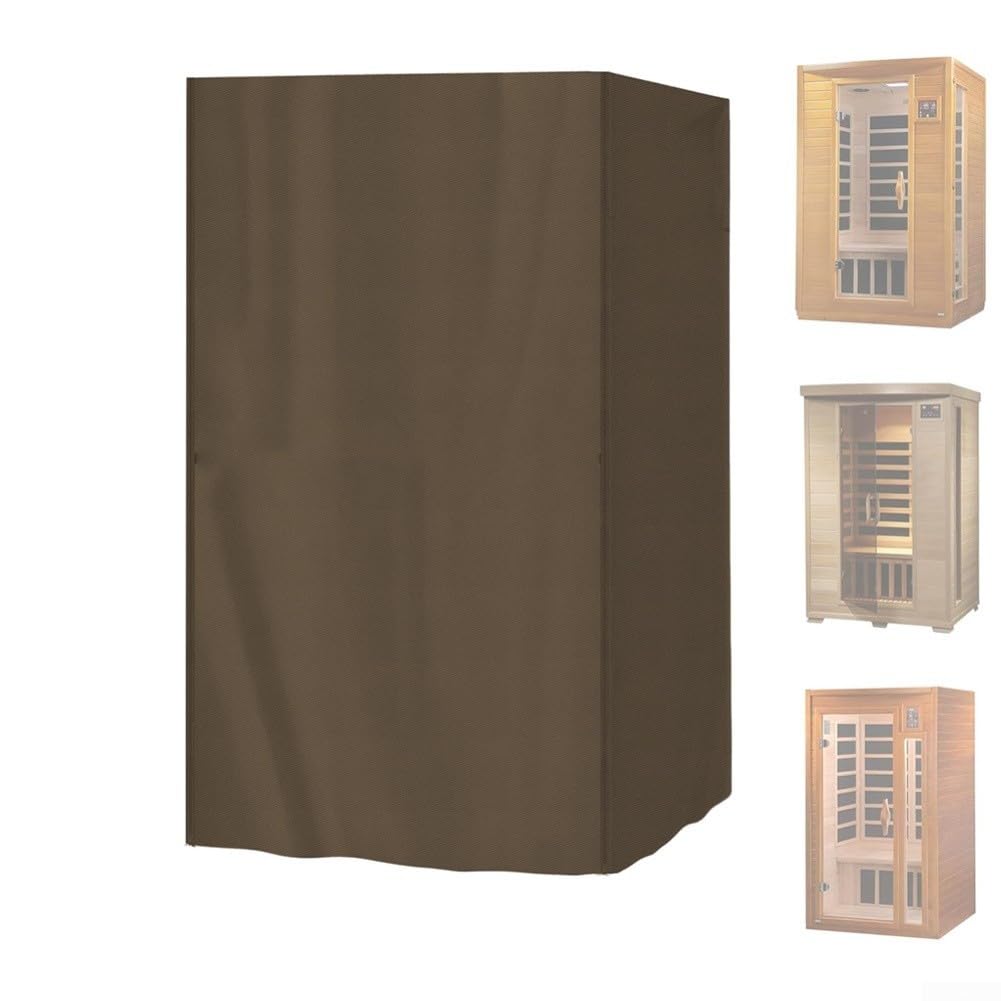 Pare-vent pour sauna infrarouge avec boucles (marron)