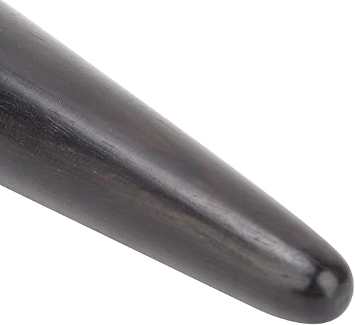 Tyenaza Wood Leather Edge Slicker, 2pcs Ebony Wood Leather Craft Slicker Round Burnisher Leather Polished rods Edge Burnisher Slicker Tool - 9