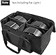 HOLDLAMP Schwarze wasserdichte PVC Tasche für 4 Stück 36-LED-Par mit doppelt geführter reißverschluss dj par Bag Tragetasche Rutschfester Unterseite