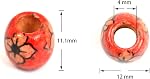 300pcs 12mm Natural Painted Wood Hair Beads Round Loose Wooden Bead for Jewelry Making DIY Macrame Rosary Bracelet Necklace Hair Crafts