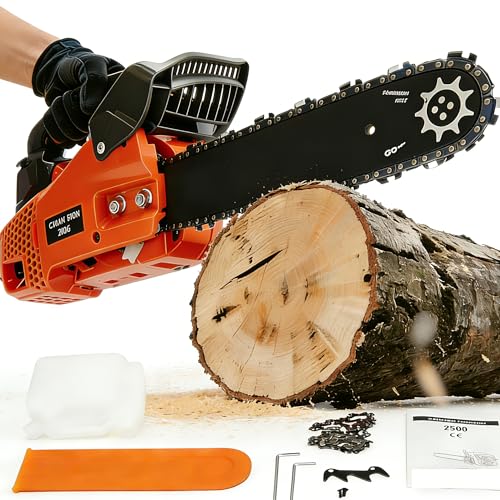 Knwigoe 12'' Top Handle Gas Chainsaw,25.4 CC Small Chain Saw Portable,2-Cycle Gas Powered Chainsaw for PruningTree Trimming Wood Cutting Yard Maintenance