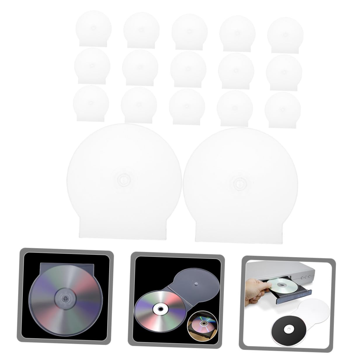 NOLITOY 50 pezzi Custodie CD Trasparenti in Plastica Resistente Scatole per Archiviazione e Protezione CD Dvd Custodie Leggere e Compatte per Conservazione Sicura Dischi