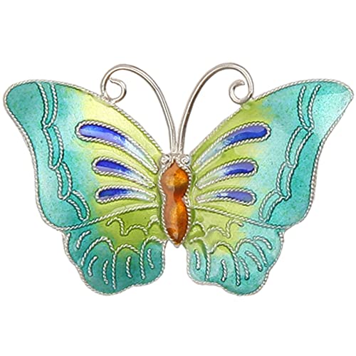 Broche papillon émail fait main un bijou de tempérament