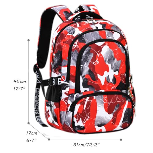 Image of Ladyzone Camo School Backpack Lunch Box Set Lightweight Schoolbag Travel Camp Outdoor Daypack