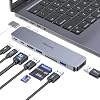 Adaptador Hub USB C para MacBook Pro/Air M5 M4 M3 M2 M1 2026-2018 13" 15" 16", Adaptador Multipuerto para Mac, Accesorios Dongle 8 en 2 para MacBook con HDMI 4K@60hz, Thunderbolt, Puertos de Datos USB C y A, Lector de Tarjetas SD 2