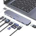 USB C Hub Multiport Adapter for MacBook Pro/Air M1 M2 M3 M4 M5 2026-2018, Melelink 8 in 2 Mac USB Adapter Dongle MacBook Accessories with HDMI 4K, Thunderbolt 3, USB C&A Data Ports, SD/TF Card Reader