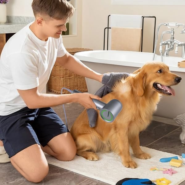 Miniatura 9 de Secador de pelo de alta velocidad iónico de bajo ruido con motor sin escobillas para un secado rápido, control inteligente de temperatura, ligero,