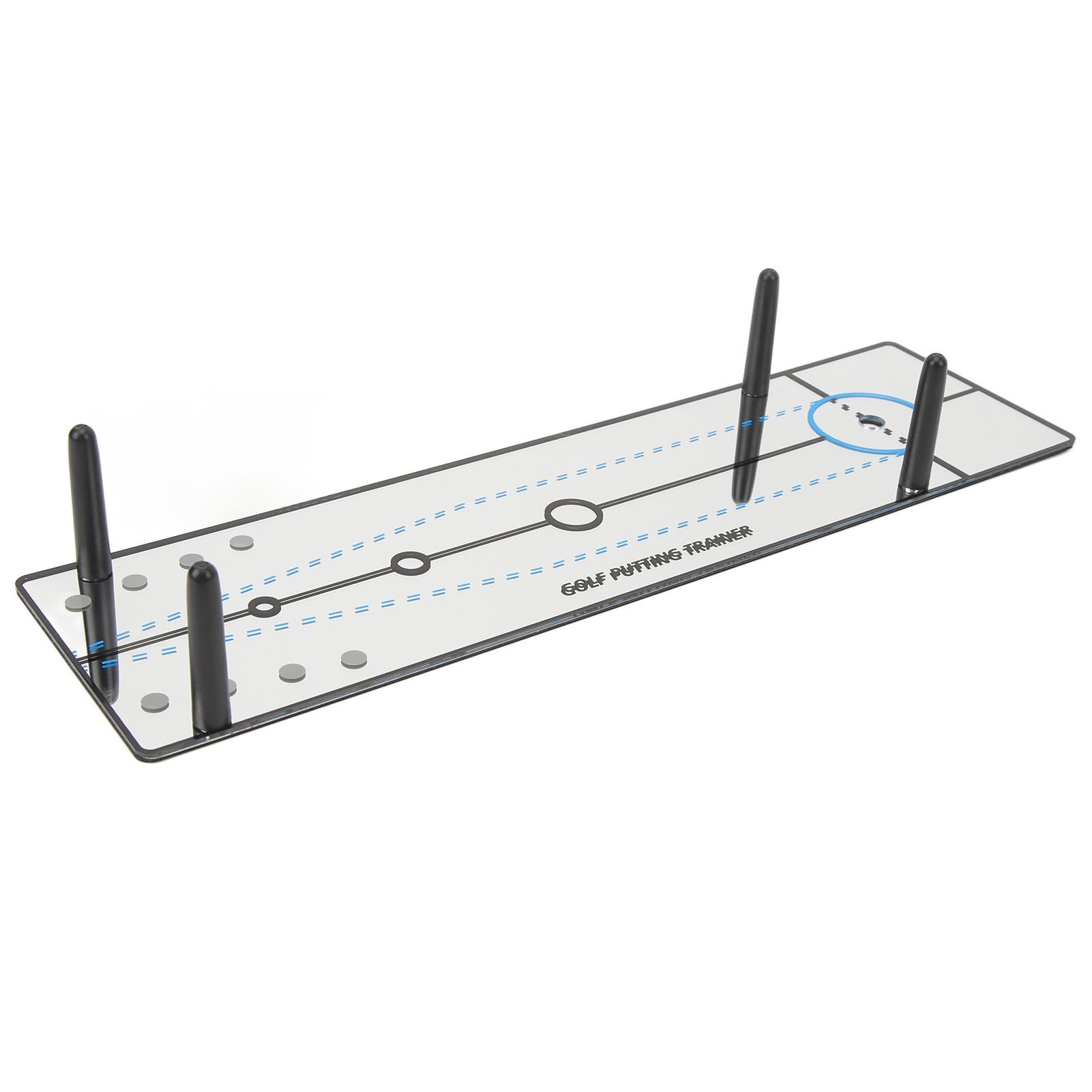 Echter Golf-Ausrichtungs-Putting-Spiegel, Ausrichtungs-Putting-Trainingshilfen, kratzfeste Acryloberfläche mit tragbarer Tragetasche für das Training zu Hause