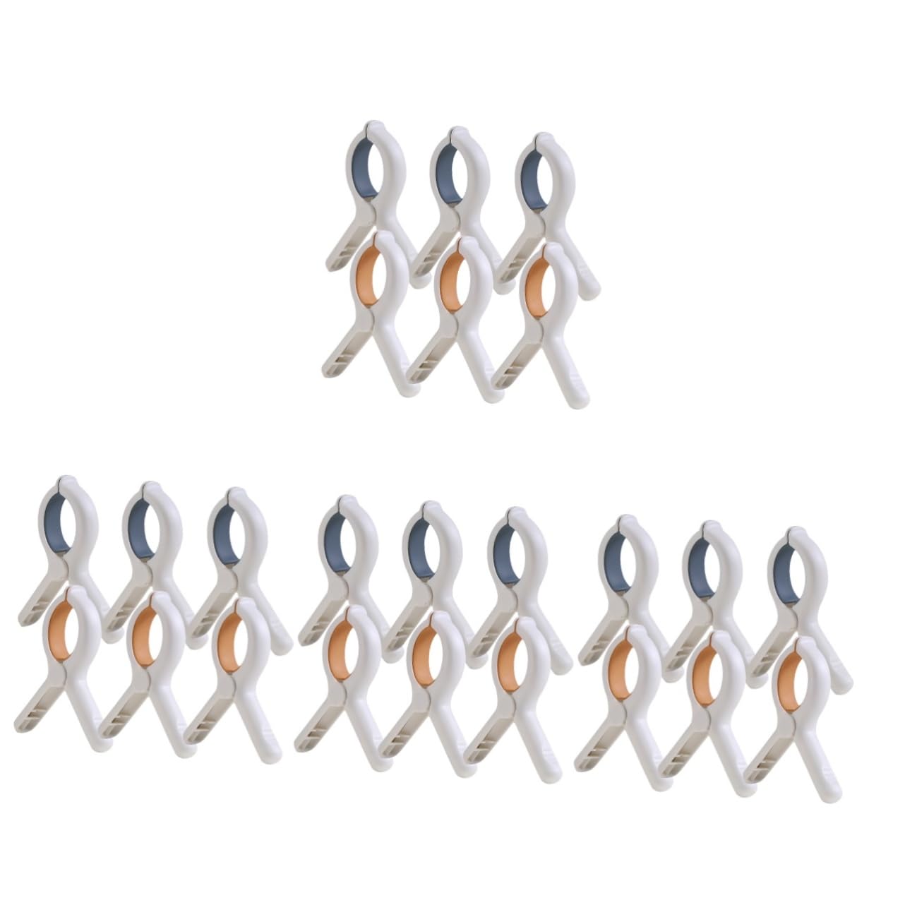 Alipis 24pezzi Mollette Per Bucato Antivento Clip Per Asciugamani e Trapunte Design Antiscivolo e Resistente Blu