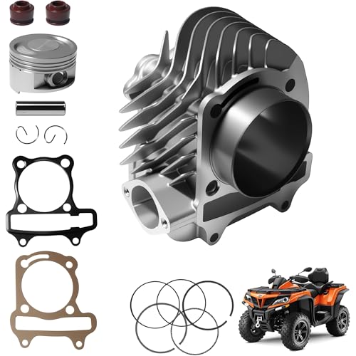 JOYYANGFANG 62.5mm 2.46'' Cylinder Kit with Gaskets and Piston Set for 180-230cc Chinese Scooter Moped ATV Go Kart 4-Stroke GY6 Engine