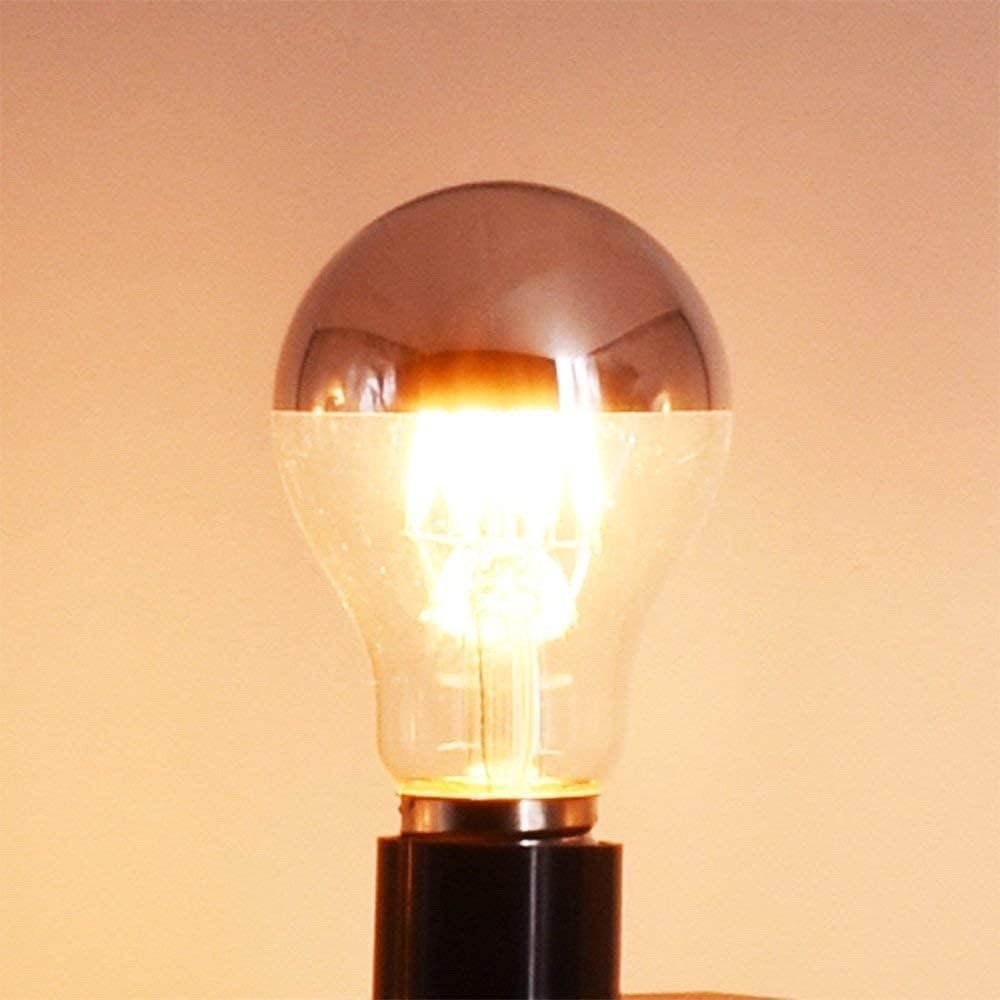 Iluminación para El Hogar Hhf, Paquete De 5/10/15, Bombilla Led Edison Ac220v A19 E27 4w/8w Top Silver Bowl Filamentos Bombilla Media Cromo Corona Lámparas De Luz, Warm White 2700k, 10PCS 8w