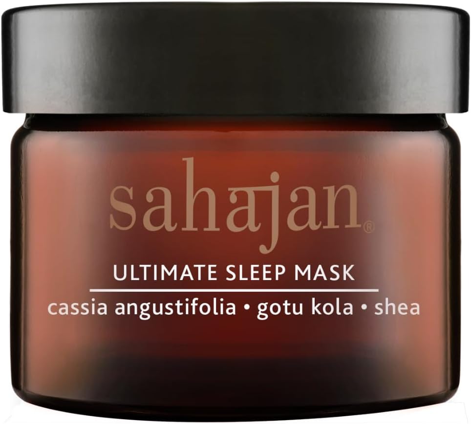 Sahajan Ultimate Sleep Mask | Restorative Ayurveda Night Cream Deep Hydration Face Mask Anti Aging for Wrinkles, Fine Lines, Redness, Firming, Soothing, Cassia Angustifolia, Gotu Kola, Shea 1.7oz