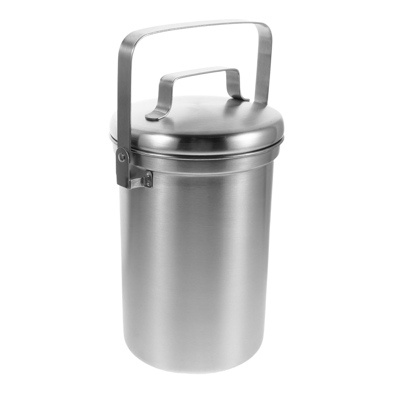 Seau Compost la Cuisine INOX 3L Couvercle Hermétique pour Tri Sélectif et Responsable des Alimentaires en Intérieur
