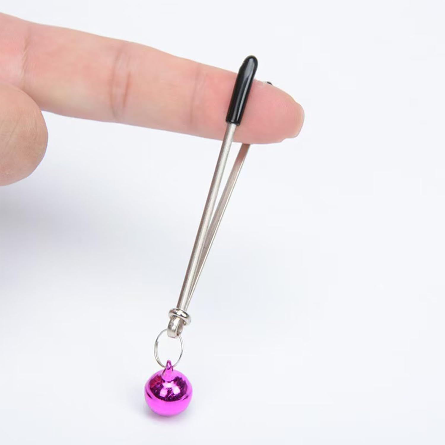 2Pcs Nipple Clamps BDSM Nipple Toys,Adjustable Body Clamp Ring Non-Piercing Nipple Rings Stainless Steel Clamp with Bells Faux Body Piercing Jewelry Gift nipple clamps sensory toys woman