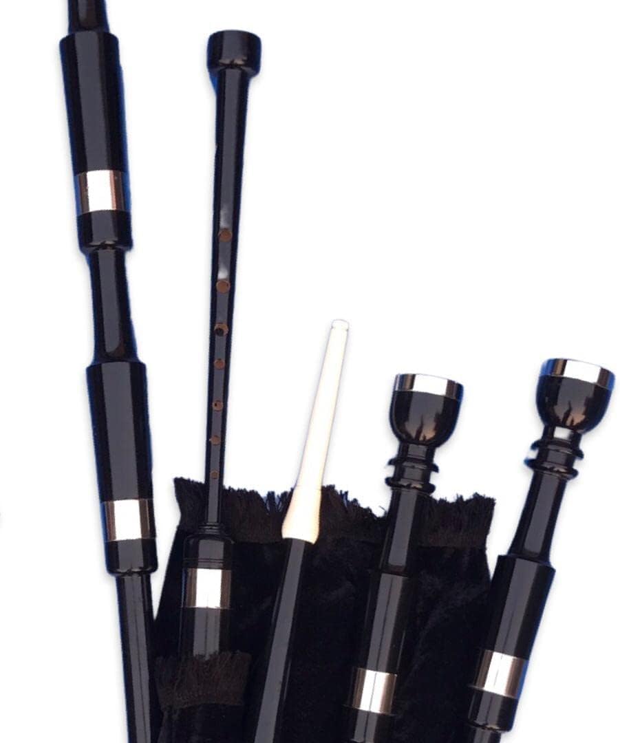 McWilliams Cornemuse traditionnelle écossaise pour débutants adultes avec accessoires complets (velours noir P)