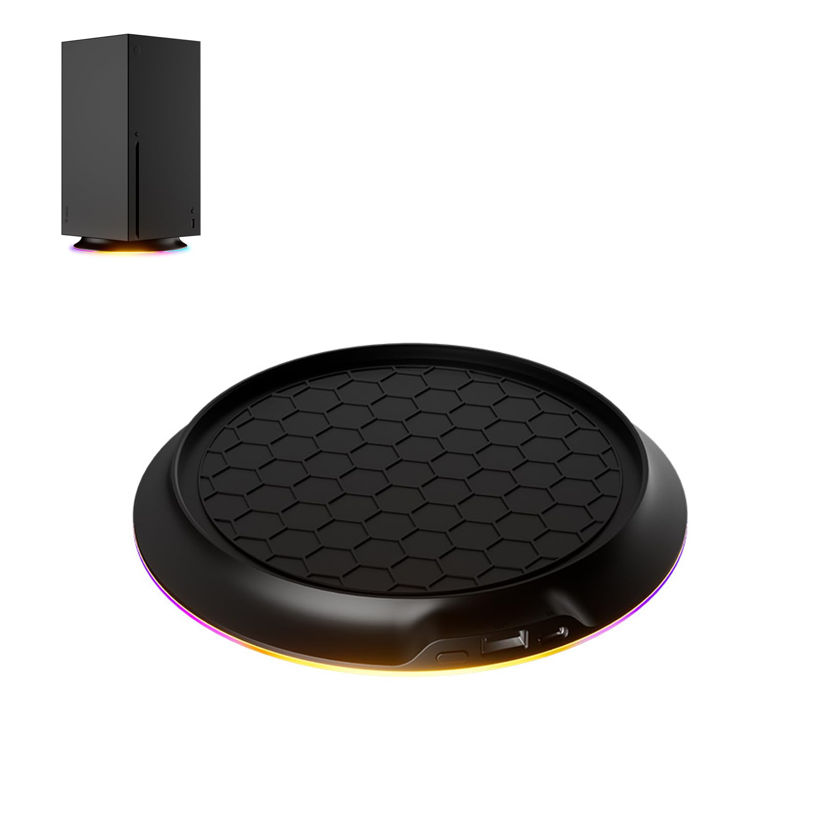 Vertikaler Kühlständer für dieSerie X -Konsole, Vertikale Standkühlhalterbasis mit RGB -Lichtern, Anti -Slip