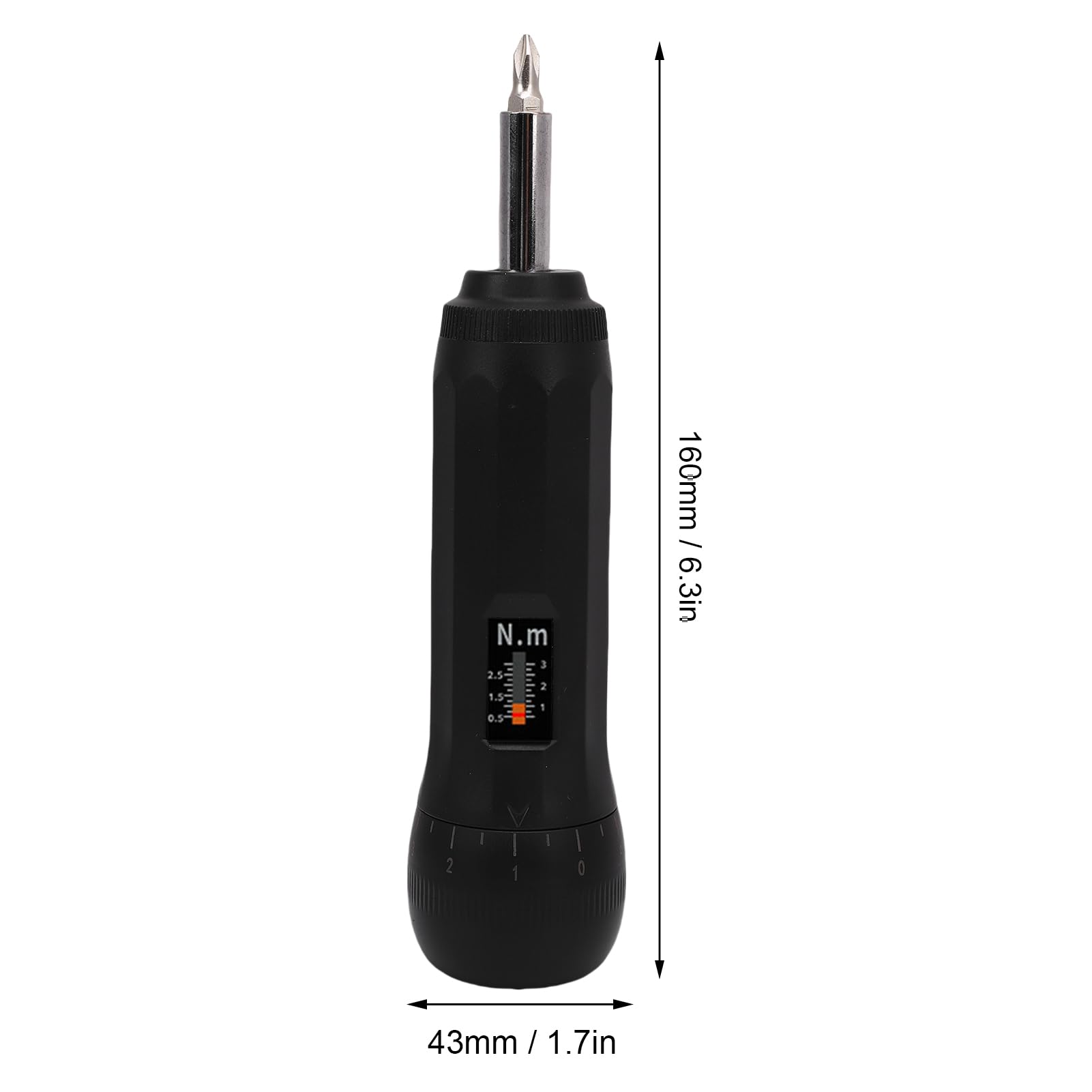 Fafeicy Cacciavite Dinamometrico Regolabile 0,5-3 N.m, con Scala Lineare, 8 Punte, 3 Adattatori, Esagonale 6,35mm 1/4 Pollici, Kit Completo per Fissaggio Circuiti