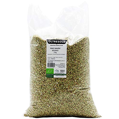 Oltresole, Grano Saraceno Decorticato Biologico 5 Kg, Cereale Crudo Non Trattato Termicamente, da Coltivazione Biologica, Formato Convenienza