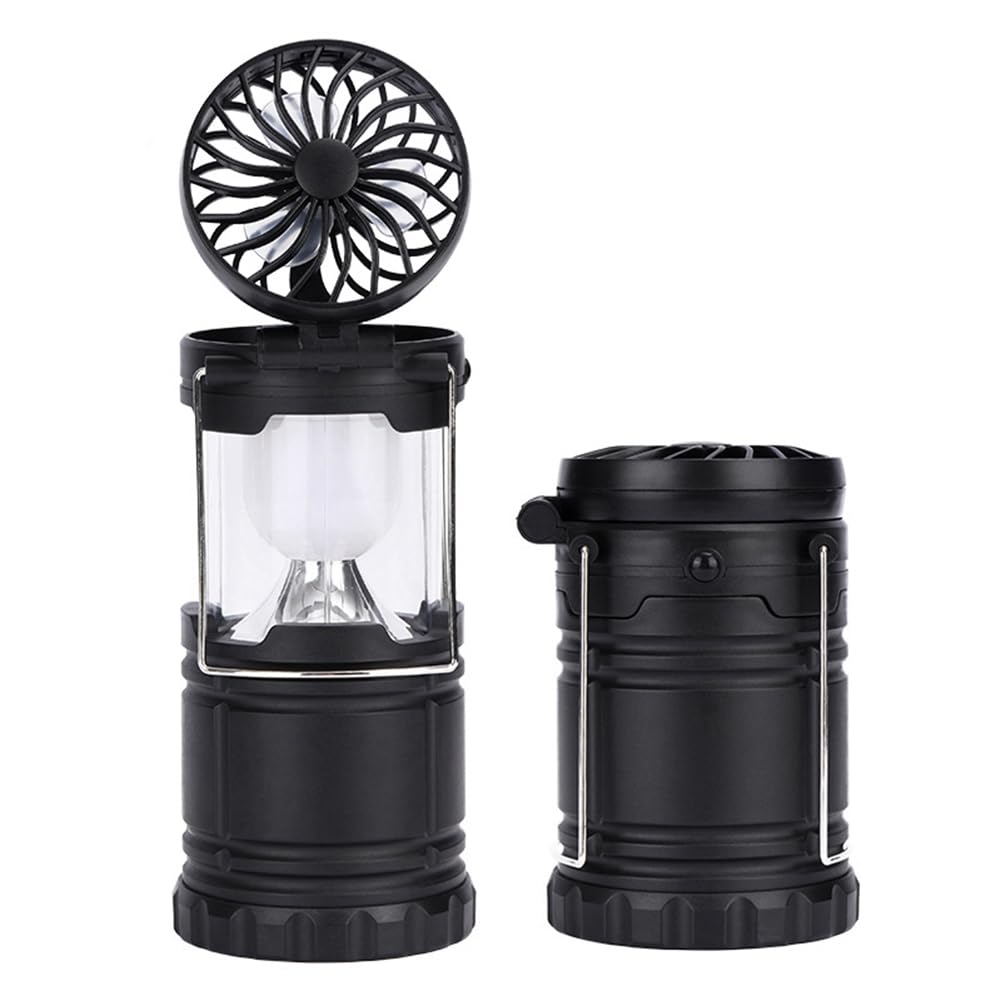Rersduyt Camping Lantern Bright Battery Powered Hanging Lanterns with Fan, for Camping Hiking