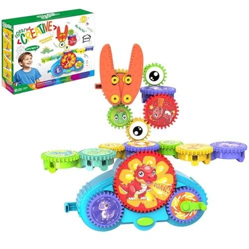 Photo de OLYGEE Serifik Creative Learning Building Blocks - Four Styles, Building Block Set, 13/18 Stem Learning Electric Gears, Assemble Over 100 Shapes, Educational for Creativity (Dinosaurs - Set of 13)
