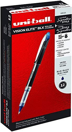 Rollers micro Uni-Ball Vision Elite BLX encre infusion rouge noir fluide