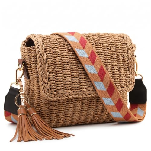 Image of YXILEE Straw Bag Straw Purses for Women Summer Clutch Crossbody Shoulder Bags for Women