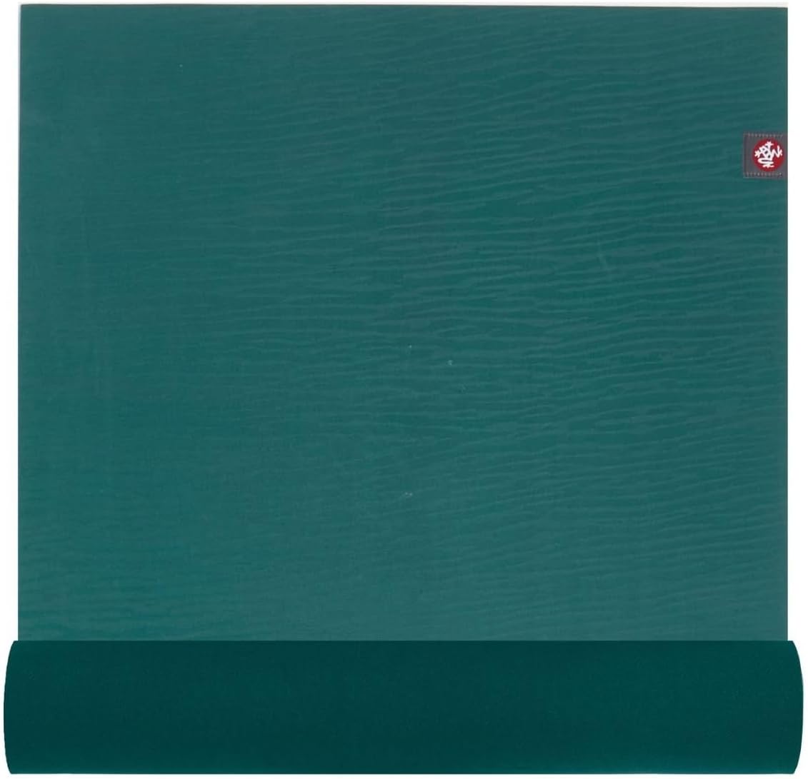 eKOLite Yoga Mat 71" - 4mm | Natural Rubber | Eco-Friendly | Soft Textured Surface | Natural Next-to-Skin Feel | 71 x 26 inches | Charcoal Grey