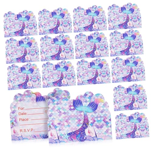 Operitacx 30 Peças Convites Para Festa No Oceano Cartões De Convite De Aniversário Convites Em Branc