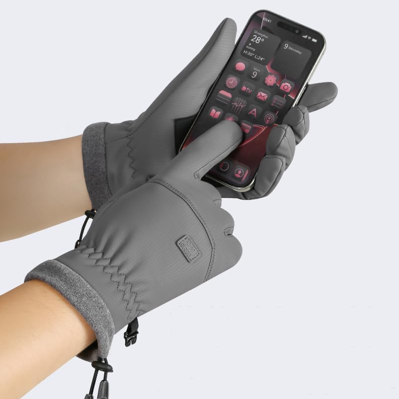 Image of Utaly Women and MenWinter Waterproof-Ski Snow Warm-Gloves - Waterproof Gloves for Cold Weather for Running Driving Cycling