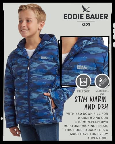 Image of Eddie Bauer Boys' Winter Jacket - Heavyweight Quilted Down Jacket - Insulated Hooded Outerwear Coat for Boys (5-16)