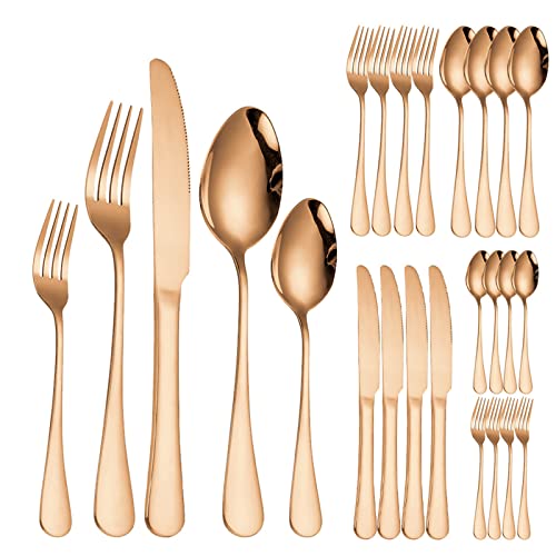 Besteck-Set, goldene Gabeln, Löffel, Besteck-Set für 12 Besteck-Sets, Besteck, Weihnachten, Hochzeit, Halloween, hochglanzpolierter Edelstahl, langlebig, klassisches Steak-Geschi Besteck-Set, goldene Gabeln, Löffel, Besteck-Set für 12 Besteck-Sets, Besteck, Weihnachten, Hochzeit, Halloween, hochglanzpolierter Edelstahl, langlebig, klassisches Steak-Geschi