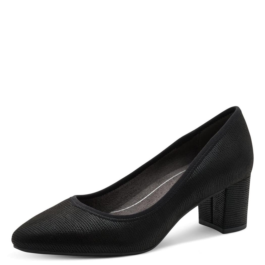 Jana Women's Damen Pumps Vegan 8-22461-46, Black Metallic, 6 UK
