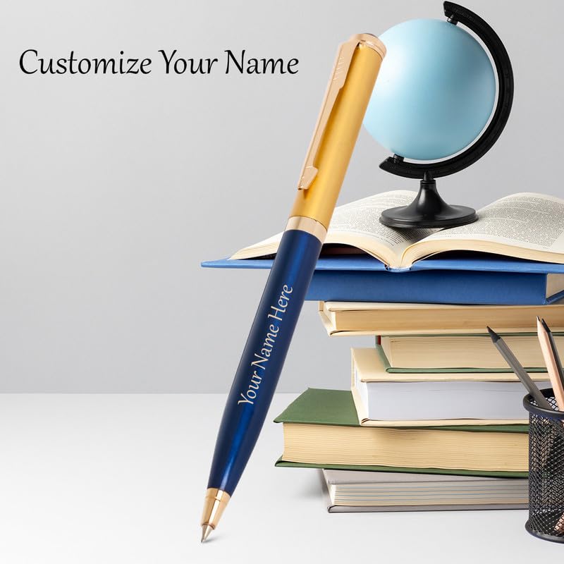 Image of Roshfort Personalized Metal Pen with Blue Ink Signature Pens Customize Print Name Gift Send Details WhatsApp + 91 9631056748