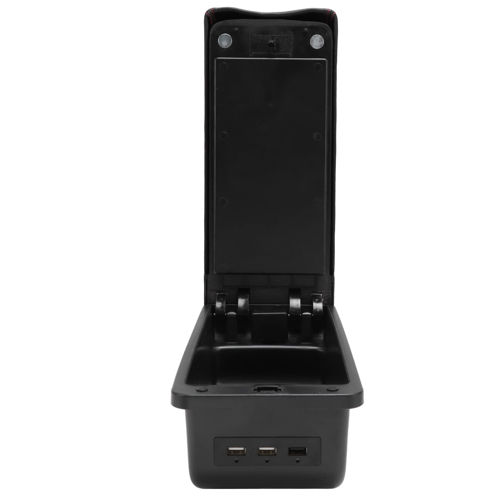Schowek w Podłokietniku Konsoli środkowej ABS i Sztuczna Skóra Schowek w Podłokietniku Samochodowym z Dwuwarstwowymi 3 Portami USB do Wymiany dla Kierowców NIVA do Codziennego Użytku