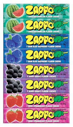 Image of Zappo Sour Flavored Chews Packs (8 Pack, Mix)